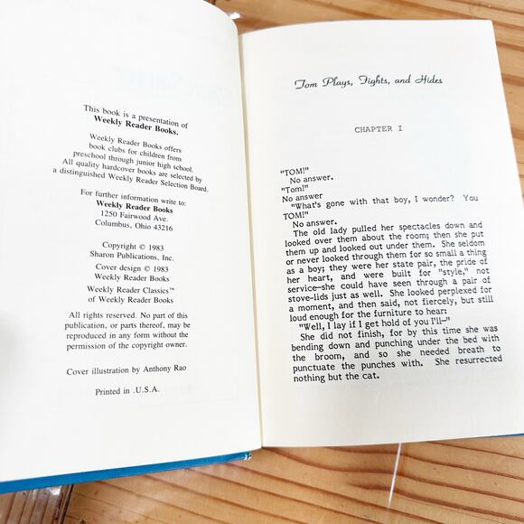 Vintage 1983 Tom Sawyer Weekly Reader Classics Hardcover Mark Twain - Picture 4 of 6